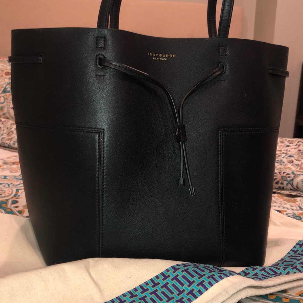 Tory Burch black leather handbag